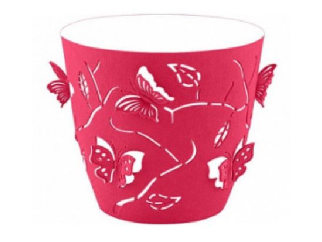 Горшок для цветов Butterflies 5,3 л D225 мм круглый ягодно-розовый